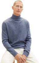 Tom Tailor Ανδρικό Πουλόβερ Basic Knit Turtle Neck Sweater 1038202-18964 Μπλε