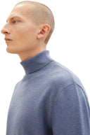 Tom Tailor Ανδρικό Πουλόβερ Basic Knit Turtle Neck Sweater 1038202-18964 Μπλε