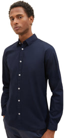 Tom Tailor Ανδρικό Πουκάμισο Stretch Poplin Shirt 1037435-10668 Μπλε