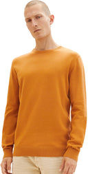 Tom Tailor Ανδρικό Πουλόβερ BASIC CREW Neck Sweater 1027661-27682 Μουσταρδί