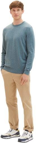 Tom Tailor Ανδρικό Πουλόβερ BASIC CREW Neck Sweater 1027661-32714 Γαλάζιο