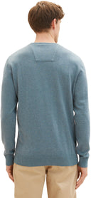 Tom Tailor Ανδρικό Πουλόβερ BASIC CREW Neck Sweater 1027661-32714 Γαλάζιο