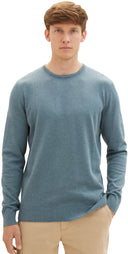 Tom Tailor Ανδρικό Πουλόβερ BASIC CREW Neck Sweater 1027661-32714 Γαλάζιο