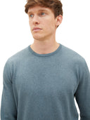 Tom Tailor Ανδρικό Πουλόβερ BASIC CREW Neck Sweater 1027661-32714 Γαλάζιο