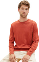 Tom Tailor Ανδρικό Πουλόβερ BASIC CREW Neck Sweater 1027661-32720 Κεραμμυδί