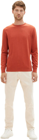 Tom Tailor Ανδρικό Πουλόβερ BASIC CREW Neck Sweater 1027661-32720 Κεραμμυδί