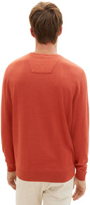 Tom Tailor Ανδρικό Πουλόβερ BASIC CREW Neck Sweater 1027661-32720 Κεραμμυδί