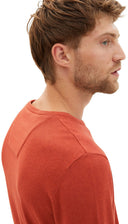 Tom Tailor Ανδρικό Πουλόβερ BASIC CREW Neck Sweater 1027661-32720 Κεραμμυδί