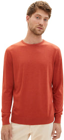 Tom Tailor Ανδρικό Πουλόβερ BASIC CREW Neck Sweater 1027661-32720 Κεραμμυδί