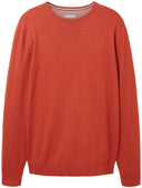 Tom Tailor Ανδρικό Πουλόβερ BASIC CREW Neck Sweater 1027661-32720 Κεραμμυδί