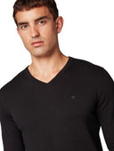 Tom Tailor Ανδρικό Πλεκτό Basic V-Neck Sweater 1012820-29999 Μαύρο