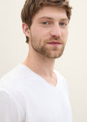 Tom Tailor Ανδρικό T-Shirt V-Neck 1041822-20000 Λευκό