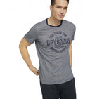 Tom Tailor Ανδρική Μπλούζα Finestriped T-Shirt With Print 1025985-22904 Μπλε