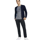 Tom Tailor Ανδρική Μπλούζα Finestriped T-Shirt With Print 1025985-22904 Μπλε