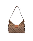 Guess Γυναικεία Τσάντα Ώμου Camden Mini HWBB9308720-Latte Logo/Cognac