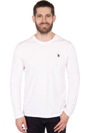 Us Polo Assn. Ανδρικό T-Shirt Μακρυμάνικο Will US40 168 003-101 Λευκό
