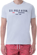 U.S. Polo Assn. Ανδρικό T-shirt Με Στάμπα 6526550313-100 Λευκό