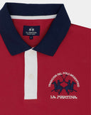 La Martina Ανδρική Polo Μπλούζα MCP005PK001-06008 Κόκκινο