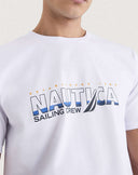 Nautica Ανδρική Μπλούζα T-Shirt 3NCN1V03949-908 Λευκό