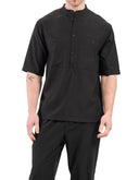 Vittorio Ανδρικό Πουκάμισο Overshirt Vittorio 300-25-PORTO Black Μαύρο