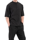 Vittorio Ανδρικό Πουκάμισο Overshirt Vittorio 300-25-PORTO Black Μαύρο