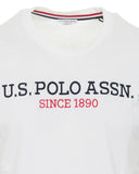 U.S. Polo Assn. Ανδρικό T-shirt Mick με Στάμπα 6736049351-100 Λευκό