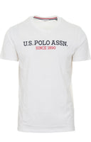 U.S. Polo Assn. Ανδρικό T-shirt Mick με Στάμπα 6736049351-100 Λευκό