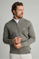 Navy & Green Ανδρικό Πλεκτό Βαμβακερό Half Zip 24YM.923/LZ.4 Green Leaf Πράσινο