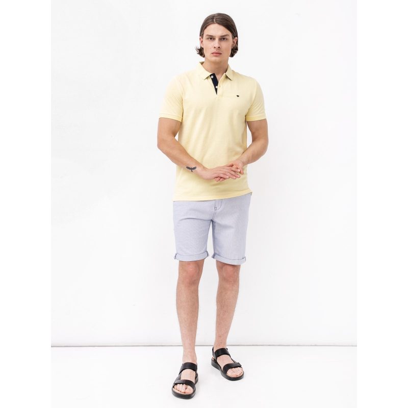 Tom Tailor Ανδρική Μπλούζα Basic Polo With Contrast 1016502-26725 Κίτρινο