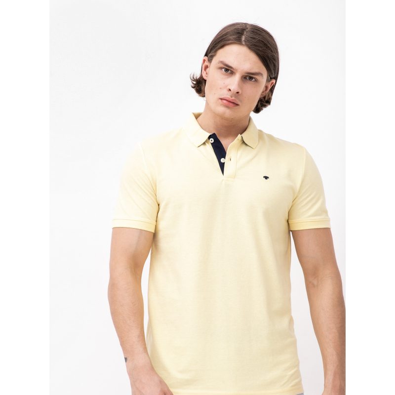 Tom Tailor Ανδρική Μπλούζα Basic Polo With Contrast 1016502-26725 Κίτρινο