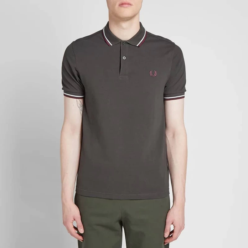 Fred Perry Ανδρική Μπλούζα Twin Tipped Polo M3600-I75 Ανθρακί