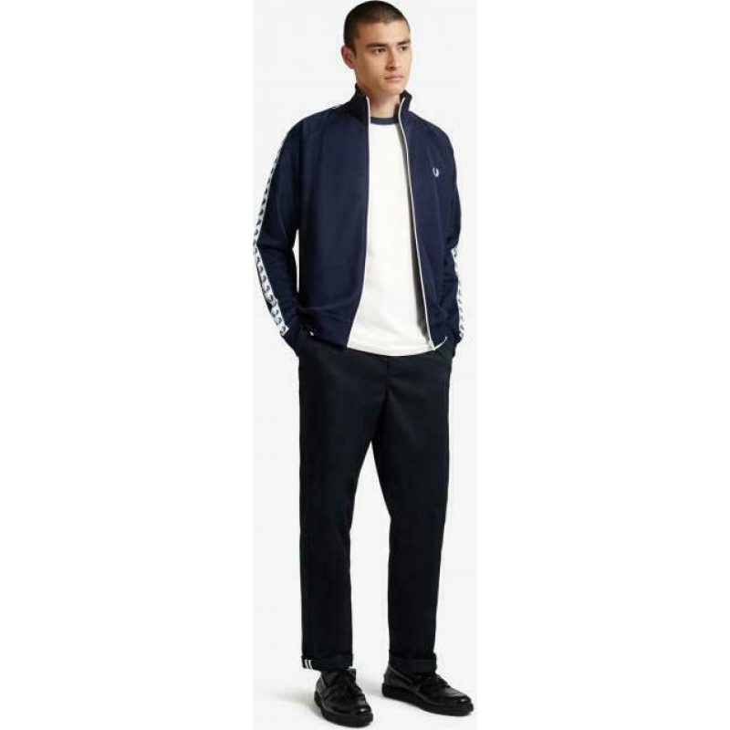 Fred Perry Ανδρική Ζακέτα Taped Track Jacket J6231-885 Μπλε