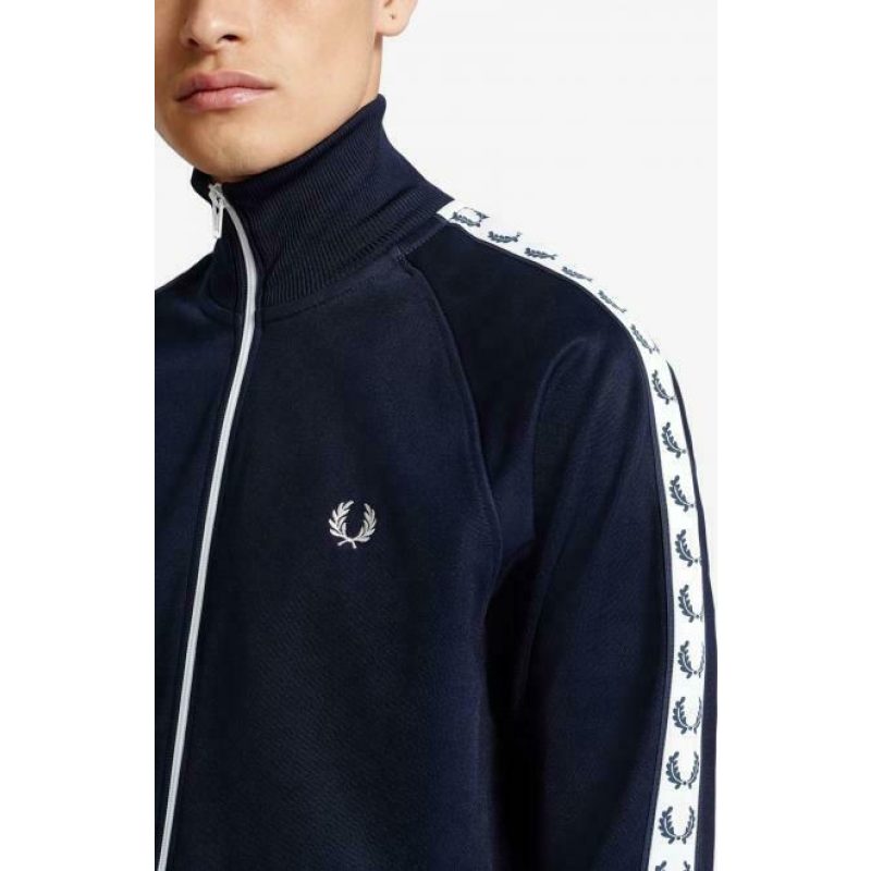 Fred Perry Ανδρική Ζακέτα Taped Track Jacket J6231-885 Μπλε