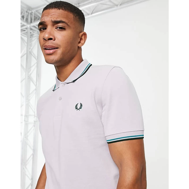 Fred Perry Ανδρική Μπλούζα Twin Tipped Polo M3600-J33 White