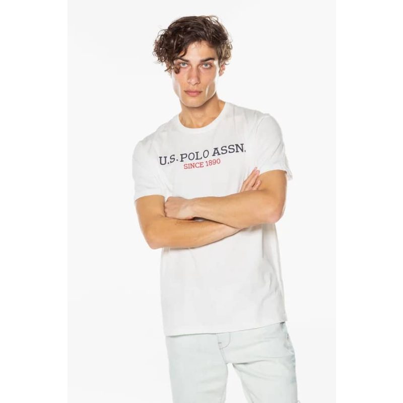 Us. Polo Assn. Ανδρική Μπλούζα Institutional T-Shirt 5994149351-101 White
