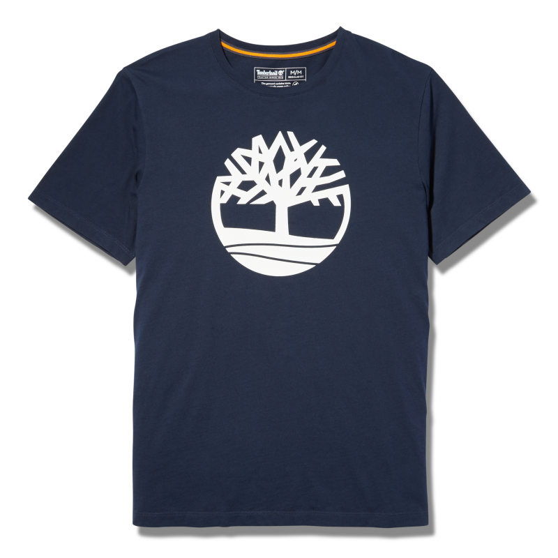 Timberland Ανδρική Μπλούζα T-Shirt River Tree Logo Organic Cotton A2C2R-433 Μπλε