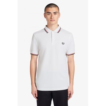 Fred Perry Ανδρική Μπλούζα Twin Tipped Polo M3600-748 White