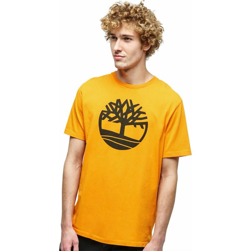 Timberland Ανδρική Μπλούζα T-Shirt River Tree Logo Organic Cotton A2C2R-804 Cedar