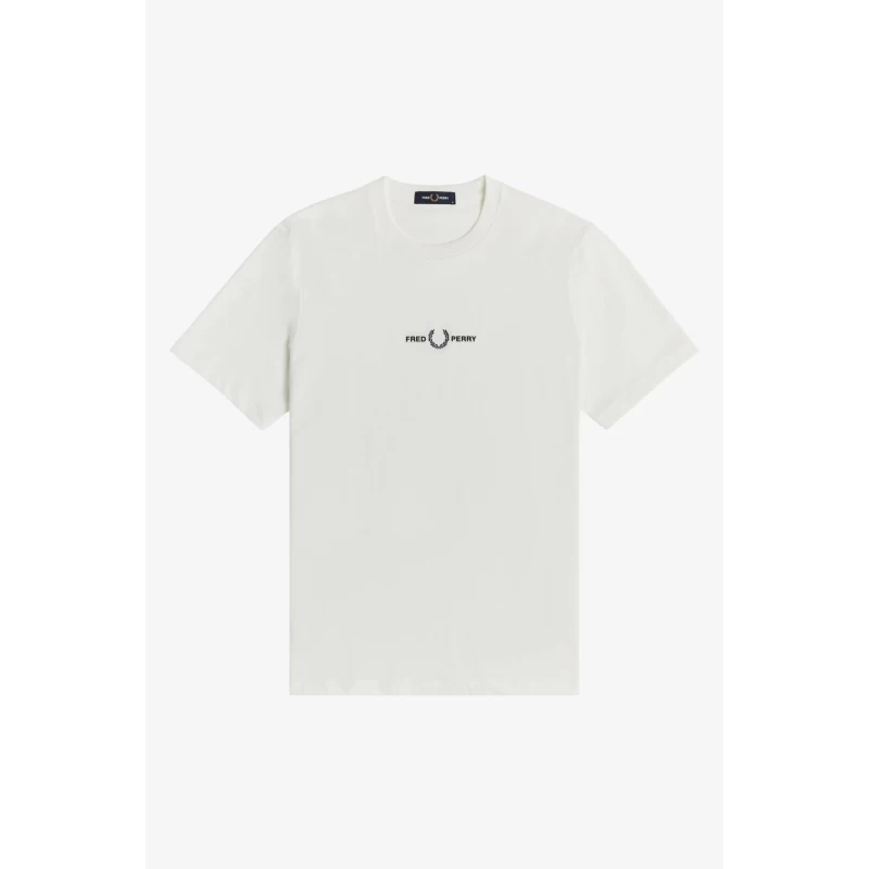 Fred Perry Ανδρική Μπλούζα Embroidered T-Shirt M1609-129 Snow White
