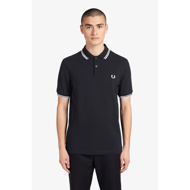 Fred Perry Ανδρική Μπλούζα Twin Tipped Polo M3600-238 Navy