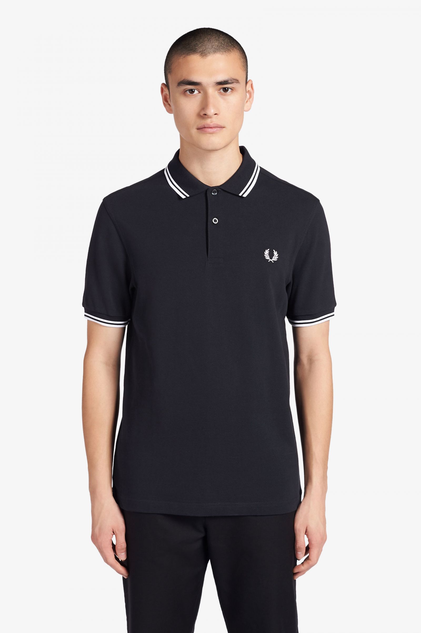 Fred Perry Ανδρική Μπλούζα Twin Tipped Polo M3600238 Navy