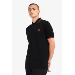 Fred Perry Ανδρική Μπλούζα Twin Tipped Polo M3600-M64 Μαύρο