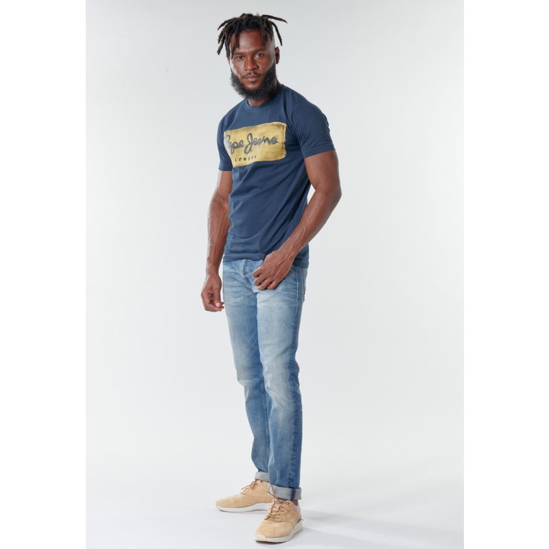Pepe Jeans Ανδρική Μπλούζα T-Shirt Charing PM503215-591 Blue