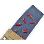 John Frank Ανδρικές Κάλτσες Chili Pepper Multi JFLSFUN05 ONE SIZE 40-45 Μπλε