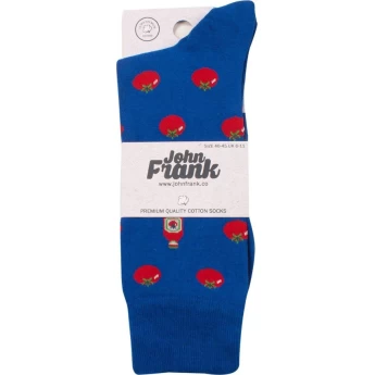 John Frank Ανδρικές Κάλτσες Tomatoes JFLSCOOL30 ONE SIZE 40-45 Blue