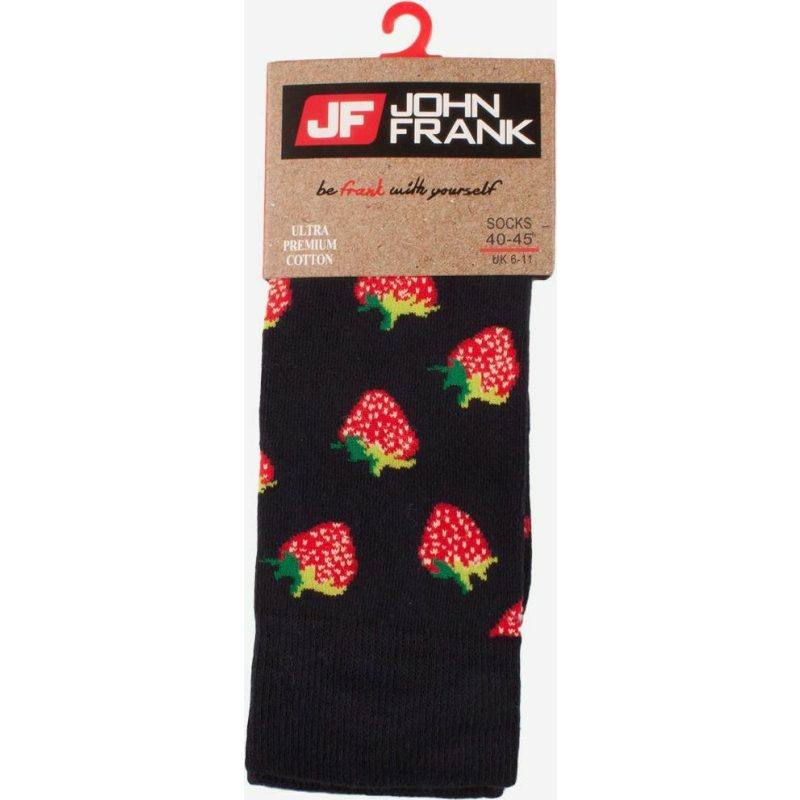 John Frank Ανδρικές Κάλτσες Strawberry JFLSFUN76 Multi ONE SIZE 40-45 Μπλε