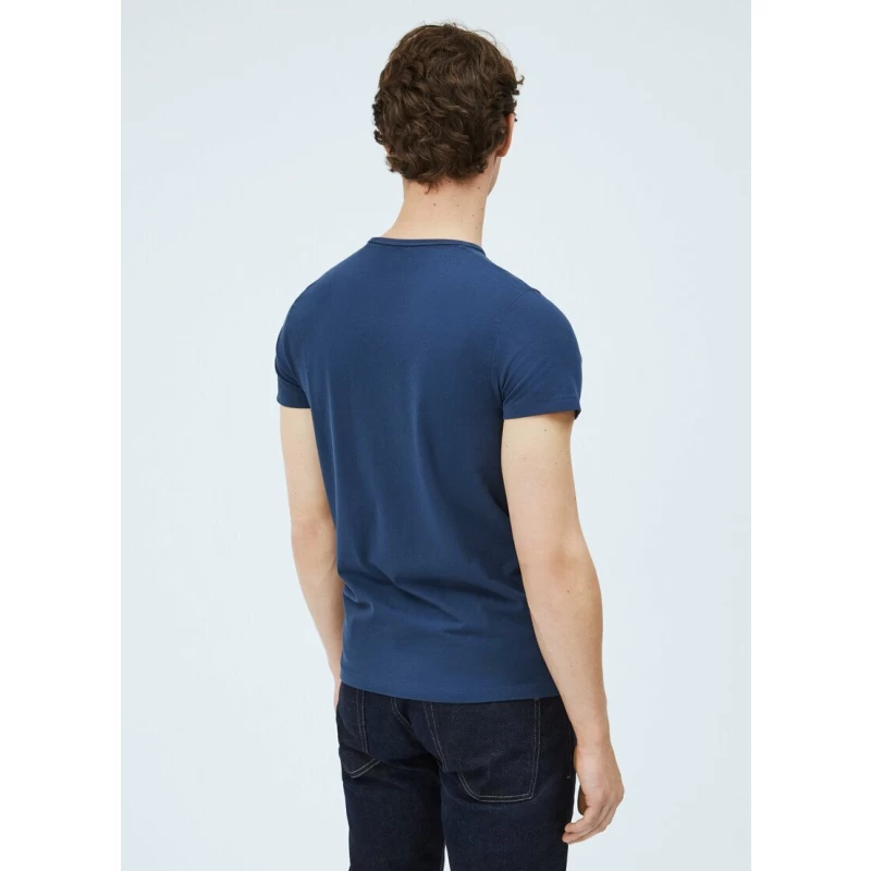 Pepe Jeans Ανδρική Μπλούζα ORIGINAL BASIC S/S T-SHIRT PM503835-595 Μπλε