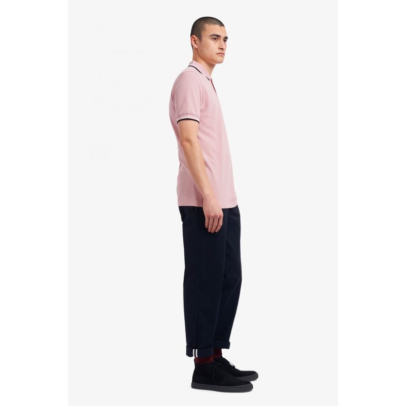Fred Perry Ανδρική Μπλούζα Twin Tipped Polo M3600-J10 Chalky Pink