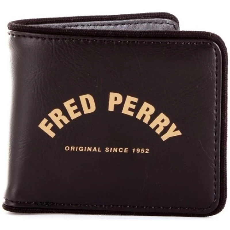 Fred Perry Ανδρικό Πορτοφόλι Arched Branded Billford Wallet L1258-102 Black