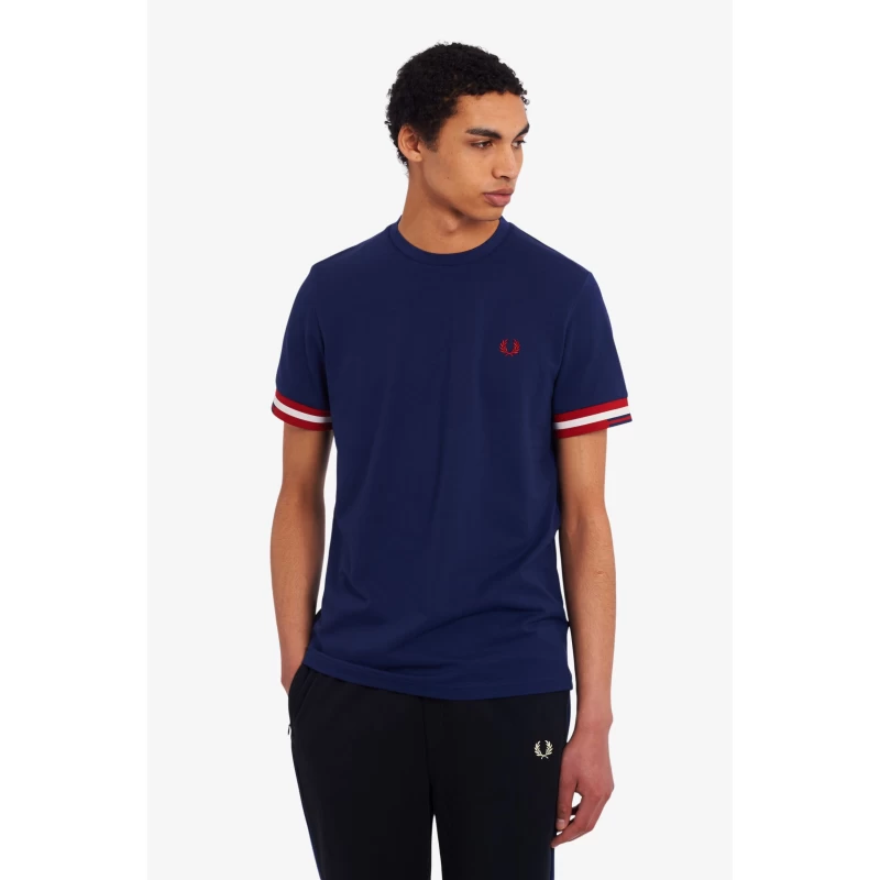 Fred Perry Ανδρική Μπλούζα Abstract Cuff T-Shirt M1601-143 French Navy